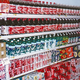 Soda aisle in grocery store